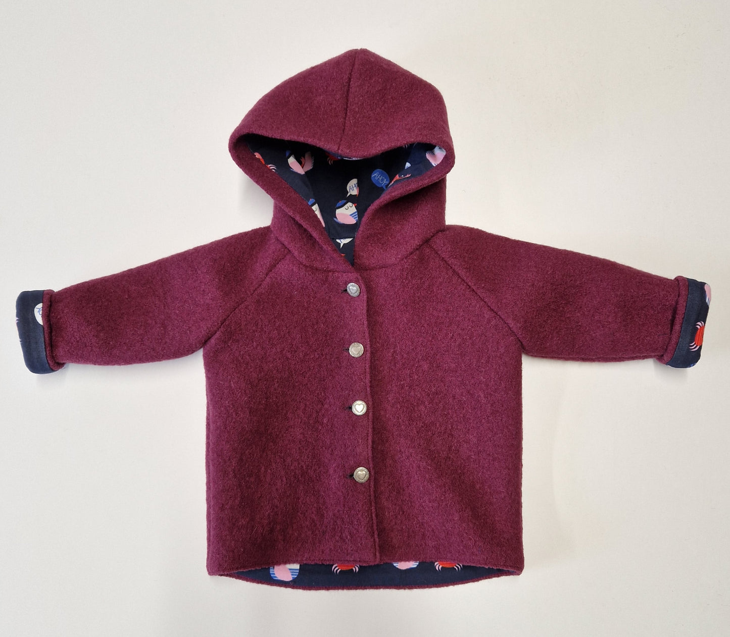 Kinder Wolljacke Größe 68/74 Unikat