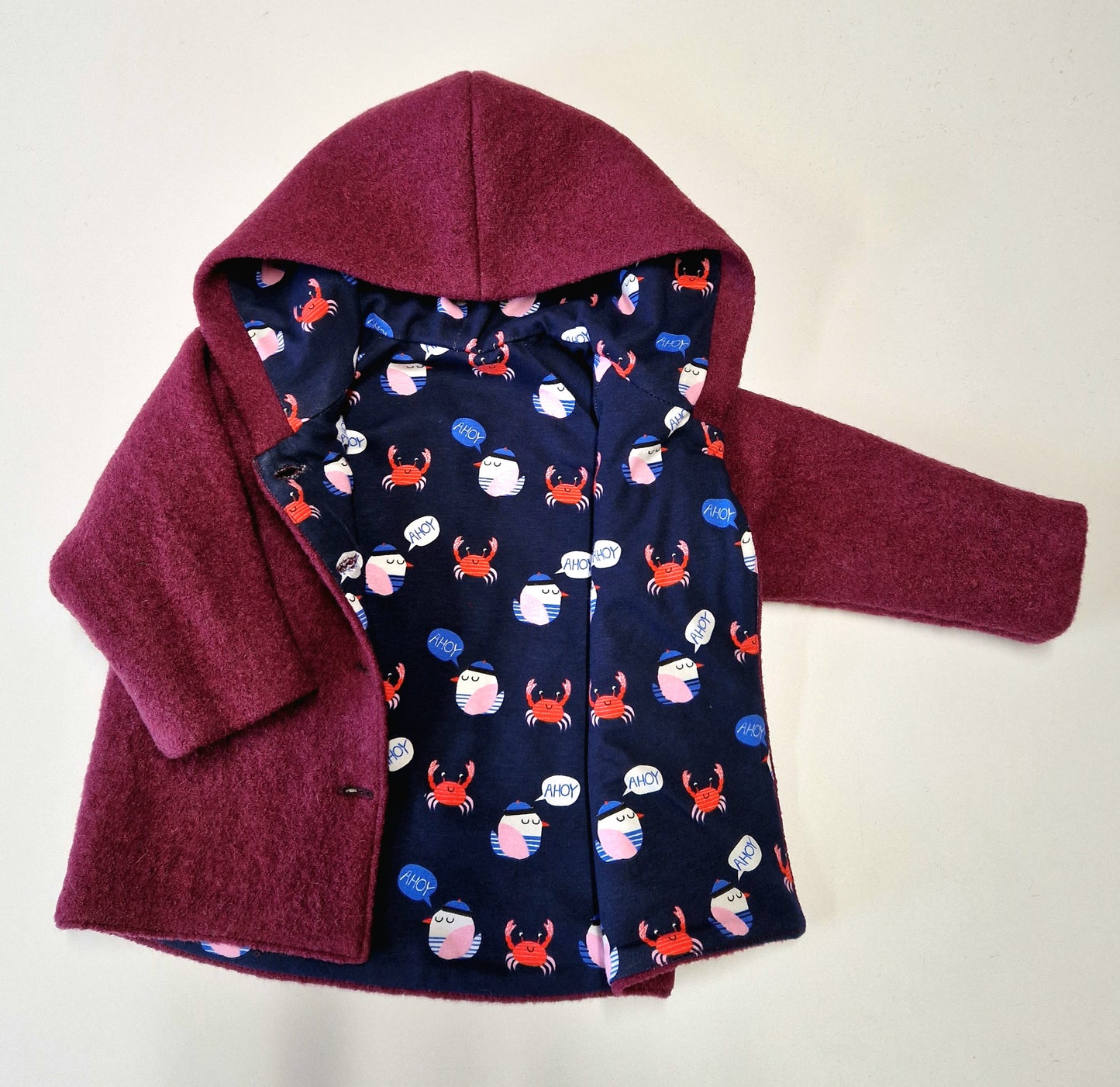 Kinder Wolljacke Größe 68/74 Unikat