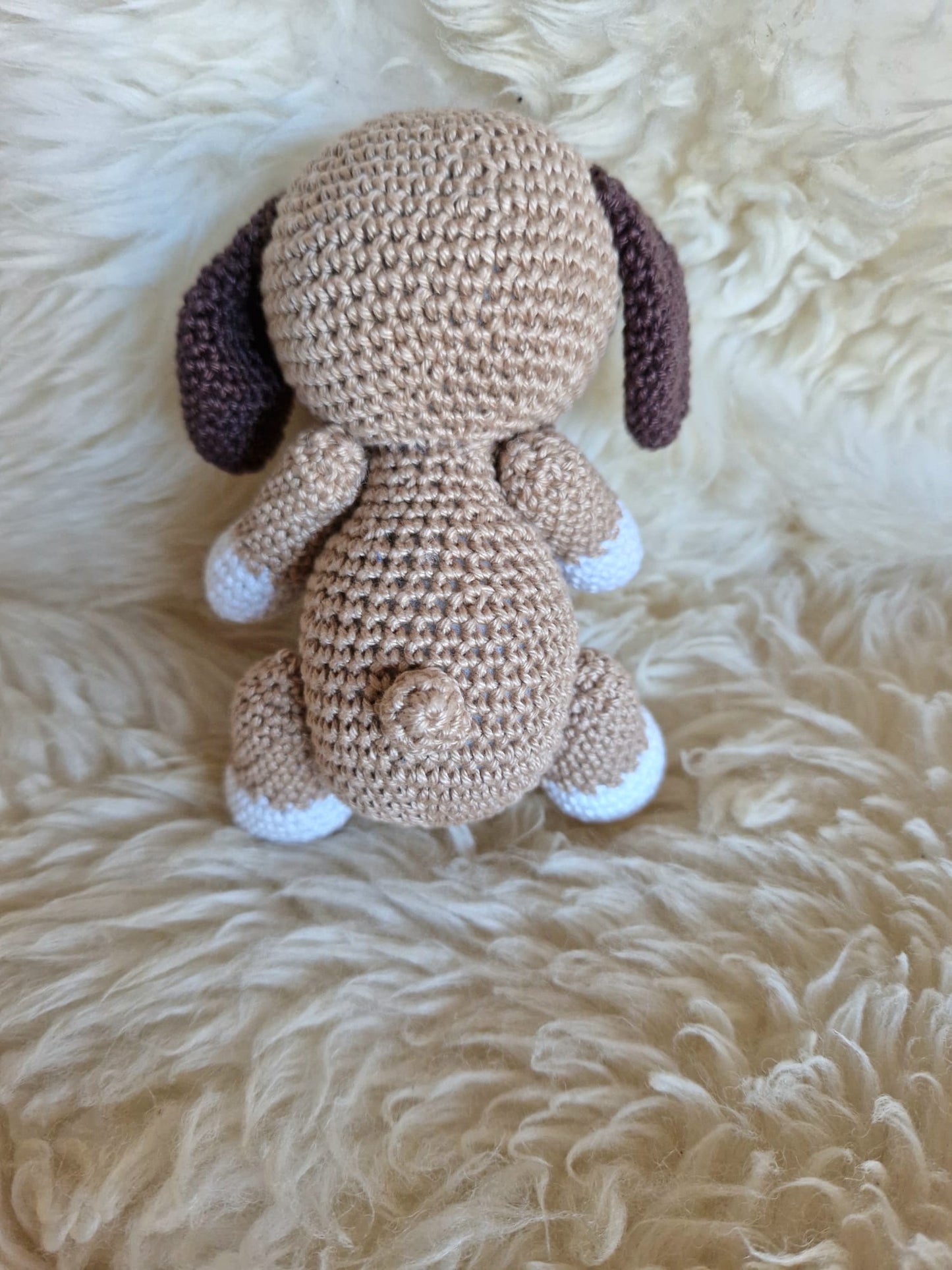 Kuscheltier Hund gehäkelt handgemachtes Unikat